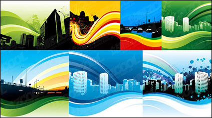 Dynamic trend of the city illustration