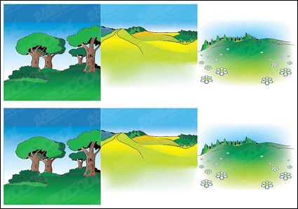 Cartoon landscape Vector -2