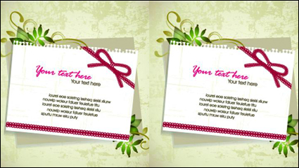 Elegant design elements of collage card vector material -4