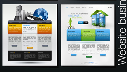 Foreign beautiful web design - vector material