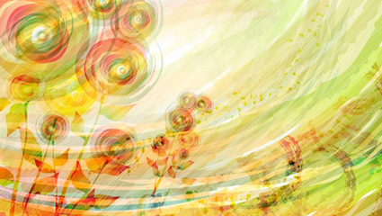 Romantic floral pattern design background vector material -2