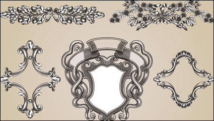 European-style lace pattern 01 - Vector