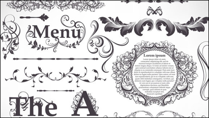 European lace pattern 03 - vector