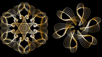 Gold security pattern 02 - vector