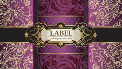 Gorgeous European pattern background 05 - vector material