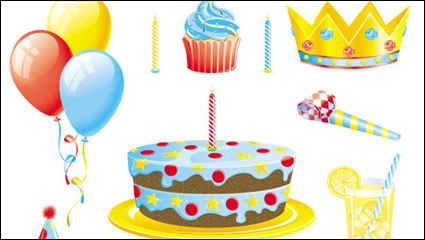 Birthday Dinner elements - vector material
