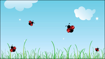 Summer cartoon images 01 - vector