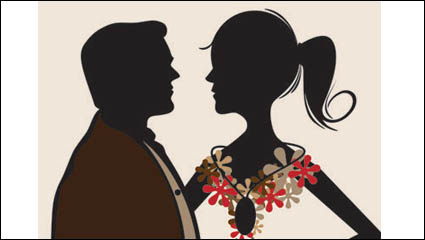 Men and women vector material