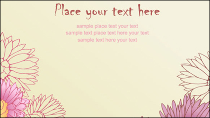 Beautiful flowers background 01 - vector material