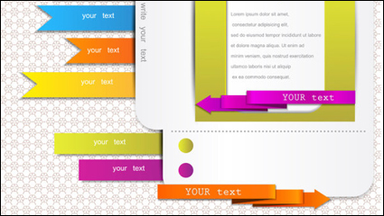 Beautiful cards labels - vector material