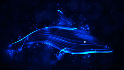 Colorful Dolphin 01 - vector material