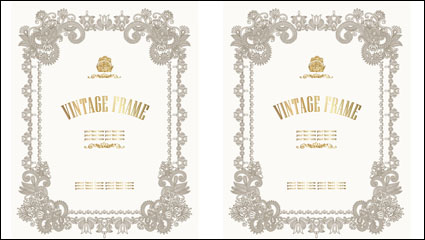 European pattern certificate template 01 - vector