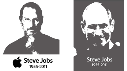 Jobs black and white vector material