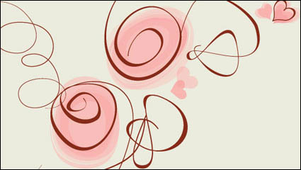 Fashion hand-painted flowers vector material -5