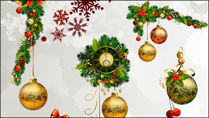 Christmas decorative elements 02 - vector material