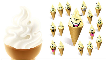 Cartoon ice cream 01 - vector material