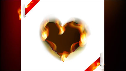 Flame of burning paper effect 05 - vector material