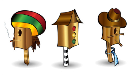 Cartoon image 01 - vector material