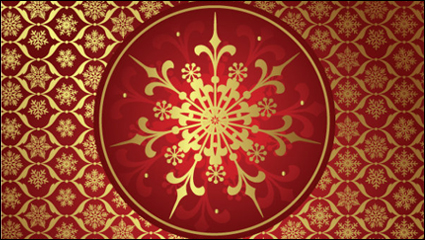 Beautiful snowflake background 01 - vector material