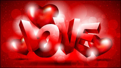 Fancy Valentine background 02 - vector material