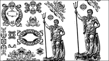 European pattern border 04 - vector material