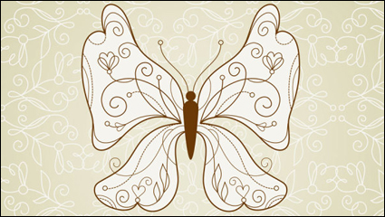 Beautiful butterfly pattern 05 - vector material