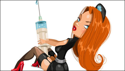 Through beautiful image 03 - vector material