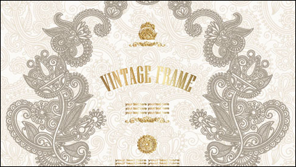 European pattern certificate template 04 - vector material