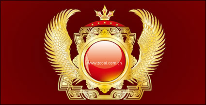 Gold wings texture vector graphics material