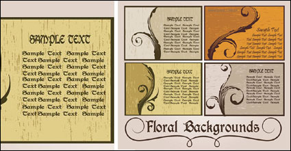 Nostalgia card-style pattern vector material