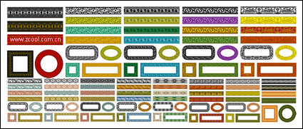 Variety of classical material lace series vector-2