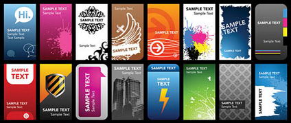 Card template vector material