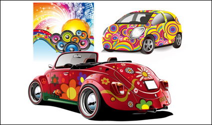 Disco party and car vector