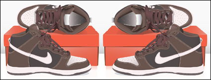 nike sports shoes vector