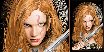 AI rendering the CG magic female vector material