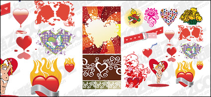Accommodates love and heart-shaped vector material