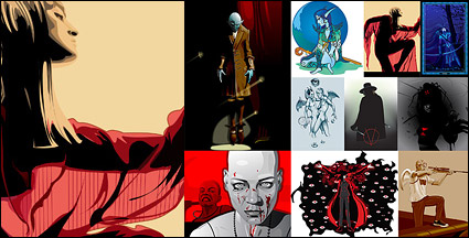 Deified figures vector material 10