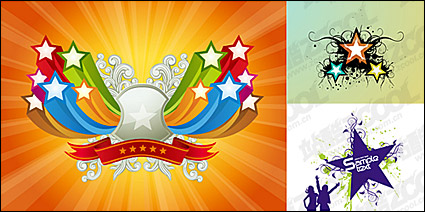 Vector material elements of the theme stars-3