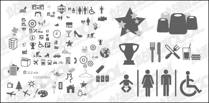 The more common vector graphics icon material