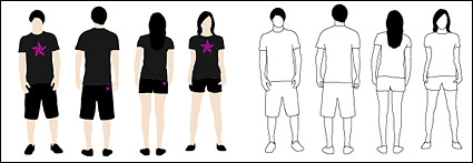 T-Shirt vector model material