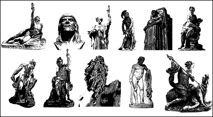 Go Media produced vector material - sculptures