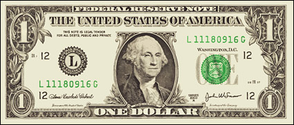 Vector material dollar banknotes