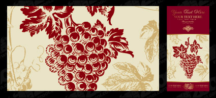 Vector material posted on wine bottles-2