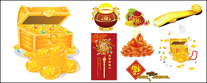 Gold and silver jewelry material New Year