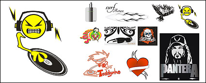 Vector trend pictorial material